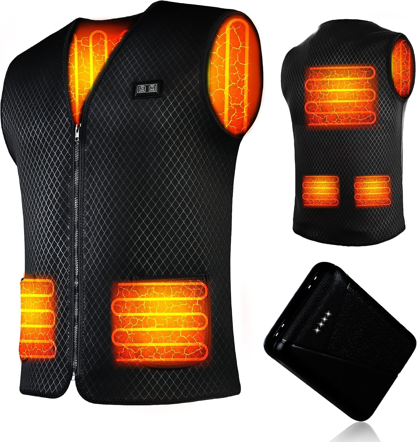 Heated Vest for Men Women - with 10000Mah Battery Winter Heated Jackets, Double Control for Hunting